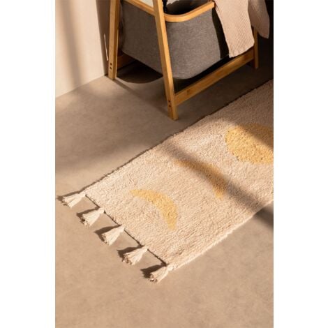 SKLUM Badteppich aus Baumwolle (133x41 cm) Nocti Creme-Beige                                  