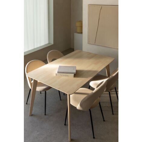 SKLUM Esstisch 150x90 Cm Aus Holz | Rechteckiger Tisch Für 6 Personen | Modernes Design In Braun