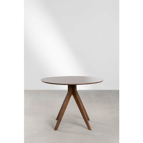 SKLUM Runder Esstisch Ø100 cm aus Holz Sekiz              Braun Dark                     