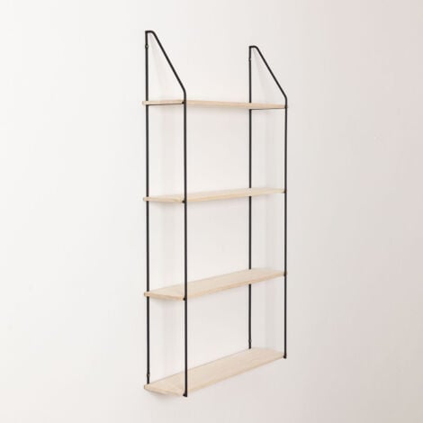 SKLUM Wandregal aus Holz und Stahl Arison                                 4 Fachböden Regal  