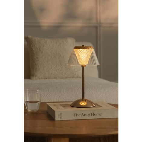 SKLUM Tinyent kabellose LED-Tischlampe aus Eisen und Glas           Roségold                        