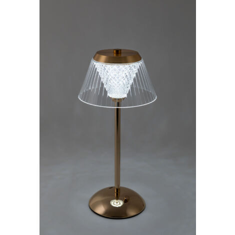 SKLUM Tinyent kabellose LED-Tischlampe aus Eisen und Glas           Roségold                        