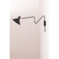 SKLUM Wandleuchte Lizz – Metallisch Gold, Industriestil, Für E14 Birne, 34x69 Cm