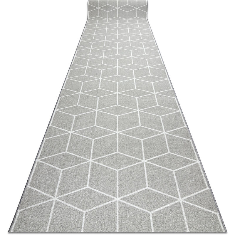 Alfombra De Pasillo antideslizante cube goma gris 110x180 cm con refuerzo 110