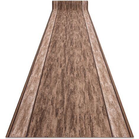 Alfombra de pasillo con refuerzo de goma RAMA marrón 80cm brown 80x450 cm (1/5)