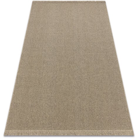 Alfombra moqueta beige de vinilo tejido