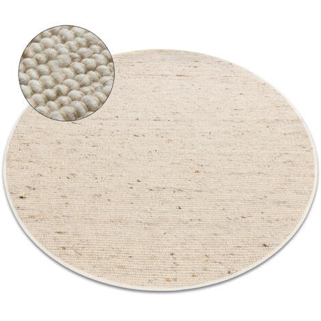 Alfombra beige NEPAL 2100 círculo - lana, de doble cara, natural beige circulo 100 cm (1/5)