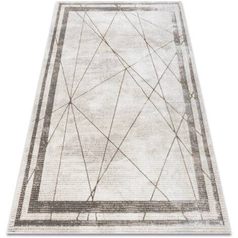 BLISS Z201Z128 alfombra crema / beige - Marco, geometric, moderna, estructural beige 160x220 cm (1/5)