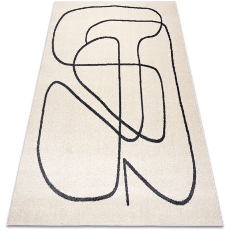 Alfombra FUSION 8297 crema / gris oscuro - Líneas, moderna, abstracta beige 80x150 cm (1/5)
