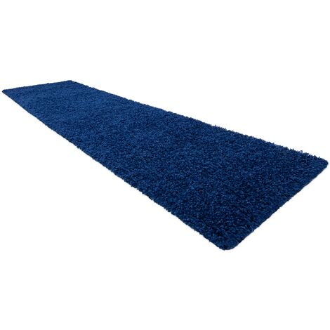 Alfombra, alfombra de pasillo SOFFI shaggy 5cm azul - para la cocina,  70x200 cm