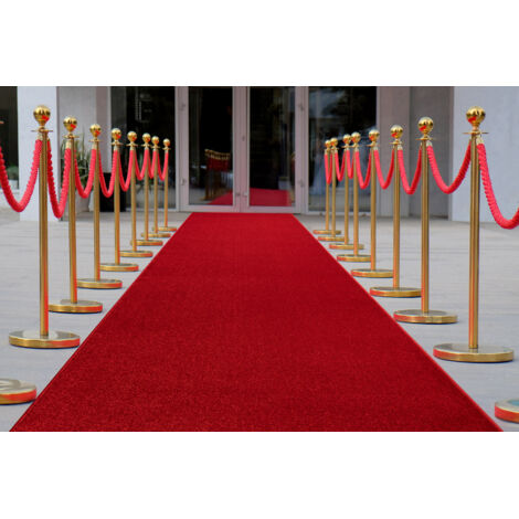 Alfombra Pasillo KARMEL Llano Carmín/Rojo 60x150 Cm - Polipropileno, Antideslizante Para Interior