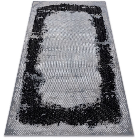 Alfombra SILVER circulo PIŁKA Fútbol negro - blanco - Alfombras modernas