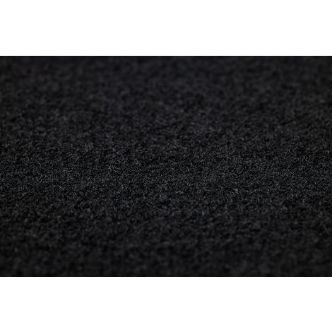 Alfombra con refuerzo de goma RUMBA un solo color negro 200x200 cm