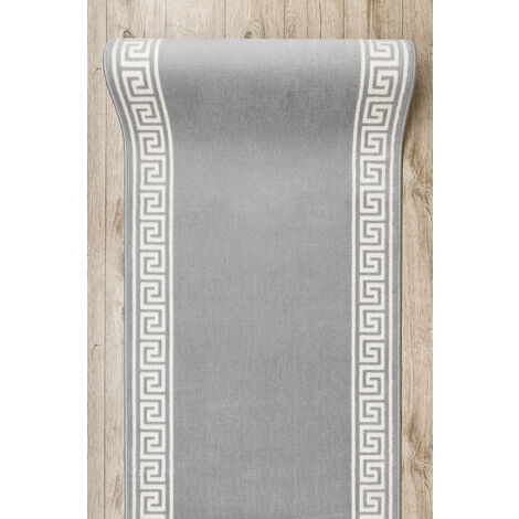 Alfombra de pasillo BCF MORAD Grek griego gris 80 cm grey 80x370 cm