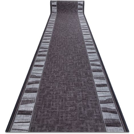 Alfombra de pasillo con refuerzo de goma 80 cm Enrejado Trébol marroquí  gris Trellis 30352 grey