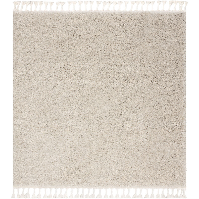 Tappeto BERBER quadrato 9000 crema Frange berbero marocchino shaggy beige 120x120  cm