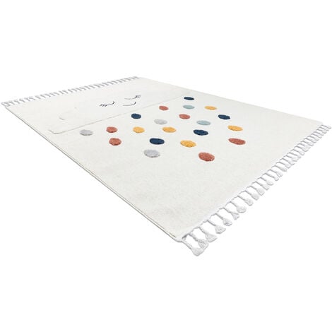 Tappeto YOYO GD63 bianco / blu scuro - Nuvola, gocce per bambini, stru  200x290 cm