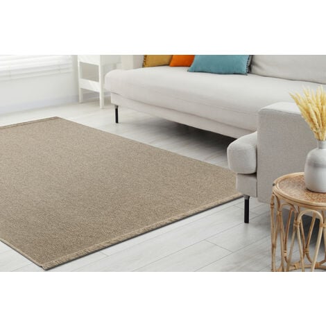 Tappeto in lana con tessitura piatta - Beige chiaro - HOME