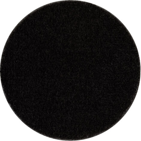Tappeto da bagno SANTA cerchio pianura antiscivolo, morbido - nero