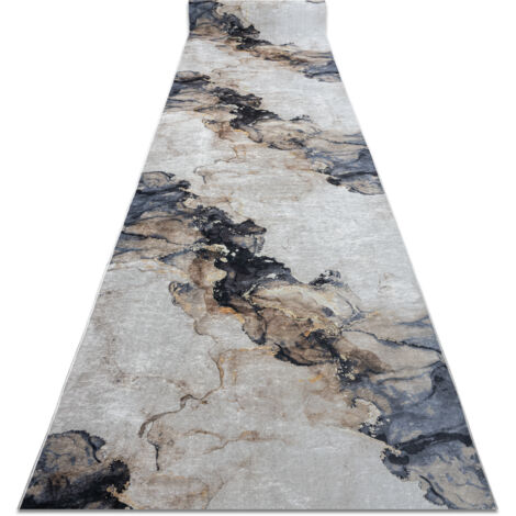 PASSATOIA gommata LOTUS SHADOWS 37550 Astrazione beige / grigio lavabile 60cm beige 60x520 cm (1/5)