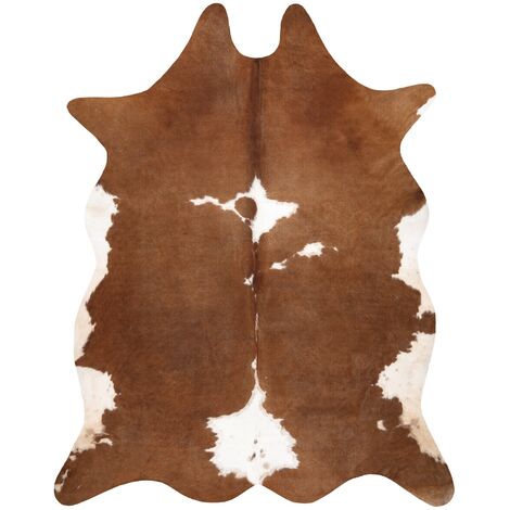 Tappeto Imitazione pelle di bovino, Mucca G5070-2 pelle maro bianca brown  180x220 cm
