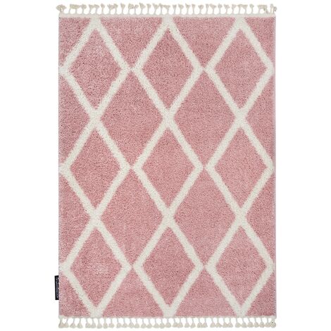 Tappeti, tappeti passatoie BERBER TROIK rosa - per il soggiorno, la cucina,  il corridoio pink 70x200 cm