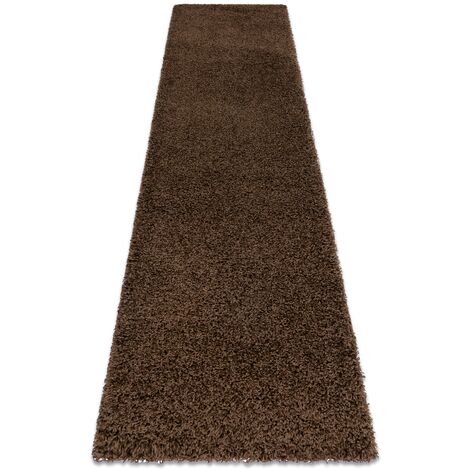 Tappeti, tappeti passatoie SOFFI shaggy 5cm maro - per il soggiorno, la  cucina, il corridoio brown 70x200 cm