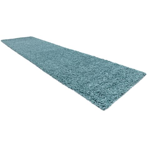 Tappeti, tappeti passatoie SOFFI shaggy 5cm blu scuro - per il soggiorno,  la cucina, il corridoio blue 60x300 cm