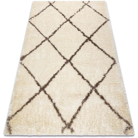 Tappeto FLUFFY 2373 shaggy traliccio - crema / beige beige 120x170 cm