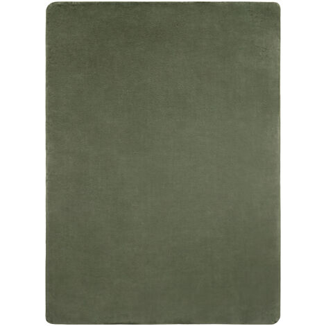 Dark Green Tappeto bagno shaggy 50x80 verde scuro