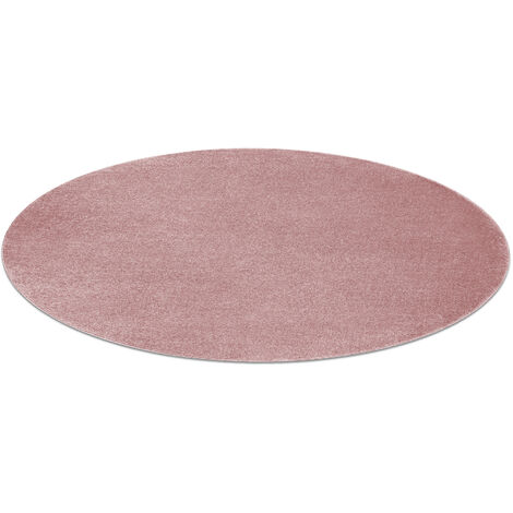 Tappeto SOFTY cerchio un colore rosa pink rotondo 200 cm