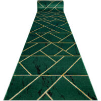 Passatoia EMERALD esclusivo 1012 glamour, elegante Marmo, géométrique verde bottiglia / oro 100 cm green 100x1100 cm