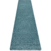 Tappeti, tappeti passatoie SOFFI shaggy 5cm blu - per il soggiorno, la  cucina, il corridoio blue 60x300