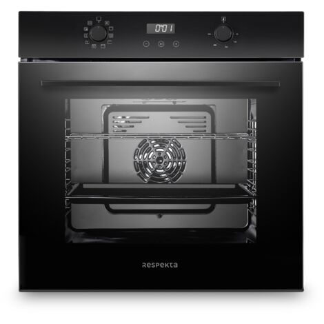 Backofen Autark Einbau Herd Grill Heißluft LED-Timer Ofen Schwarz