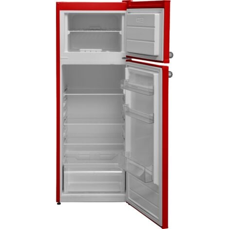 Kühlschrank freistehend 171 Liter 4 Gefrierfach Stand Retro 144 cm Rot  Respekta