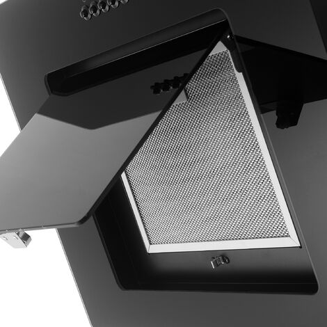 MEDION Dunstabzugshaube 60 Cm Kopffrei, Glasfront, 3 Stufen, 320 M³/h, Touch & Gestensteuerung, LED - Schwarz