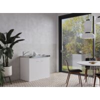 Küche Miniküche Singleküche Küchenzeile Pantry Weiß Levin 100 cm Respekta