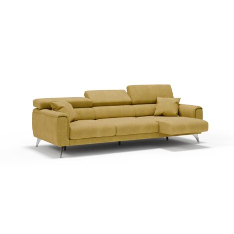 Caravaggio Canapé 3 assises extensibles en tissu imperméable T02 244 cm Jaune (1/5)