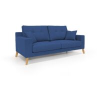 Danish Canapé moderne en tissu doux imperméable T02 166 cm bleu