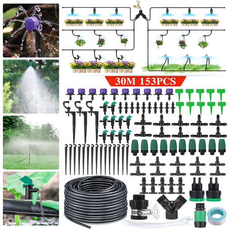 Kit d'irrigation Goutte 168 PCS 50FT Jardin Systeme d'arrosage