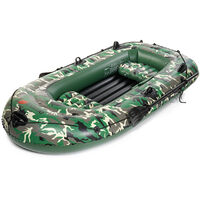 Radeau de kayak de dériveur de bateau à rames gonflable en PVC pour 3 personnes avec rames à pagaie (seulement une paire de pagaies)
