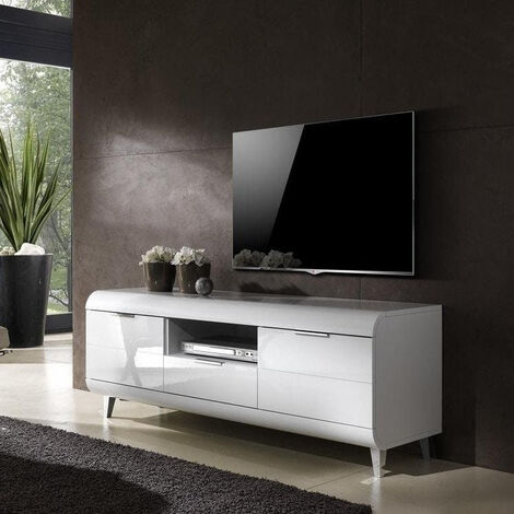 Mobile porta tv moderno DUNA Gihome ® bianco lucido televisore soggiorno salotto