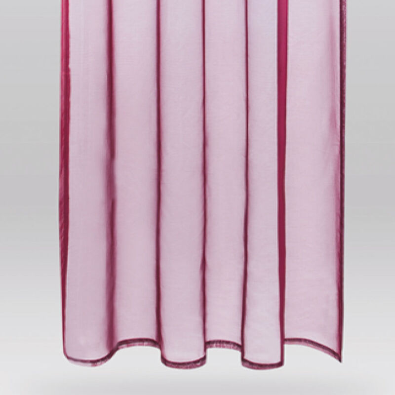 Gardine mit Schlaufen, Transparent Voile 140 x 245cm ( Breite x Länge ) in  bordeaux - beere, Schlaufenschal in vielen weiteren Farben und Größen