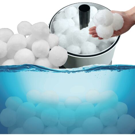 Bestlivings-Filterbälle für Poolfilteranlagen, effiziente Poolreinigung  durch hohe Schmutzaufnahme, 500 gr. ersetzen 18kg Filtersand