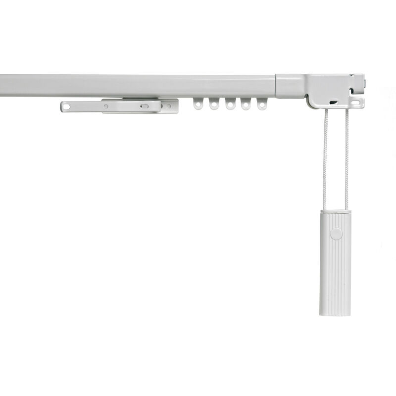 Rail de rideau, rail métallique extensible, Blanc, 70 a 120cm