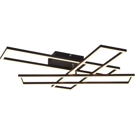 Plafoniera LED, metallo, nero opaco, L66 cm, Corso (1/5)