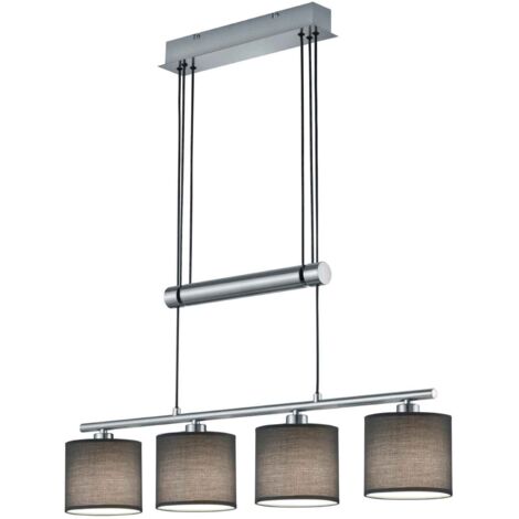 Lampada Sospensione 4 Diffusori Bilanciere Regolabile Grigio Garda GD Trio (1/3)