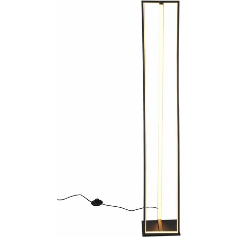 Lampada da terra LED Slim in Alluminio Nero opaco, d20 h150 cm