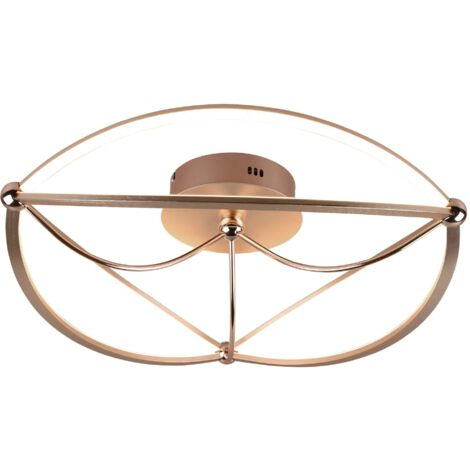 Plafoniera LED, metallo, ottone satinato, D62 cm, Charivari (1/3)