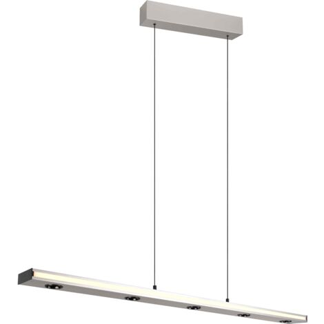 Lampada a sospensione LED, metallo, nichel opaco, L110 cm, Graham (1/5)